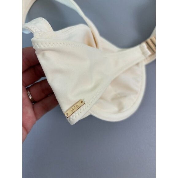 Strawberry Milk Mob women's large ivory white underwire bikini swim top - Picture 3 of 6